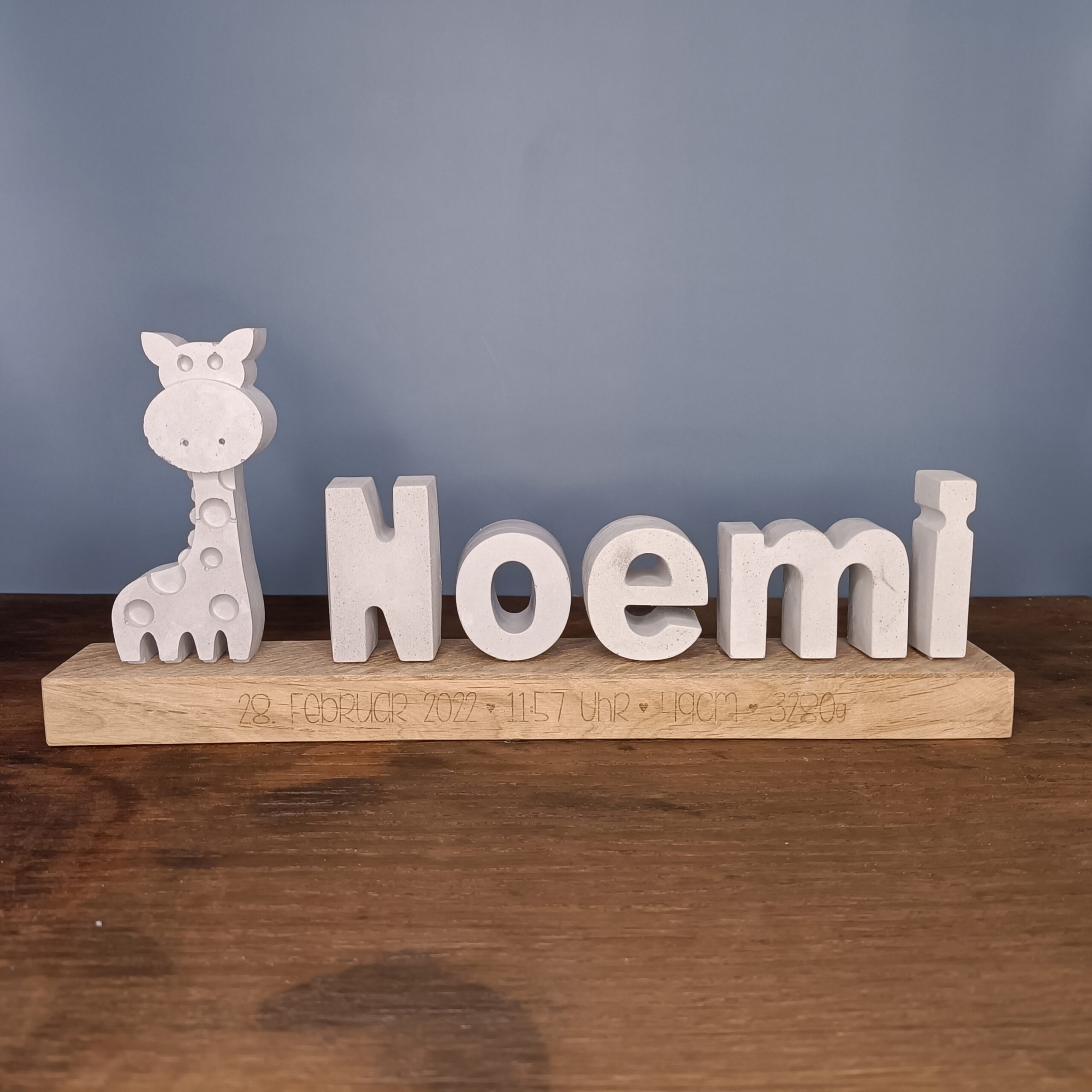 Personalisierbarer Holzblock