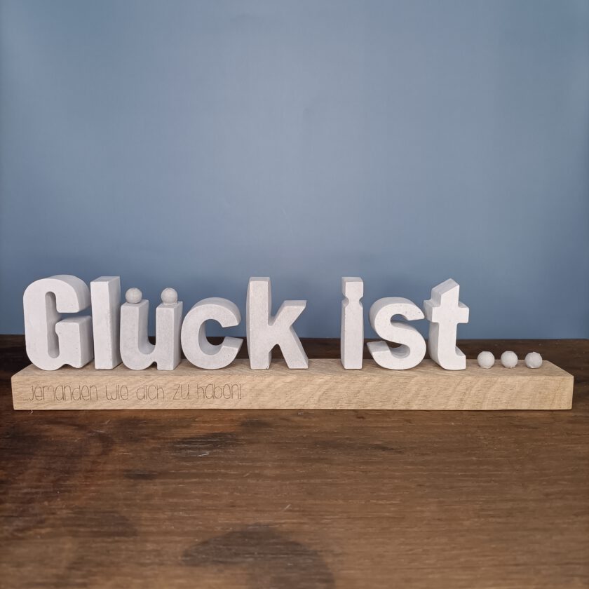 Personalisierbarer Holzblock