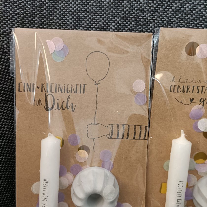 Geschenkset Mini Törtchen mit Kerze