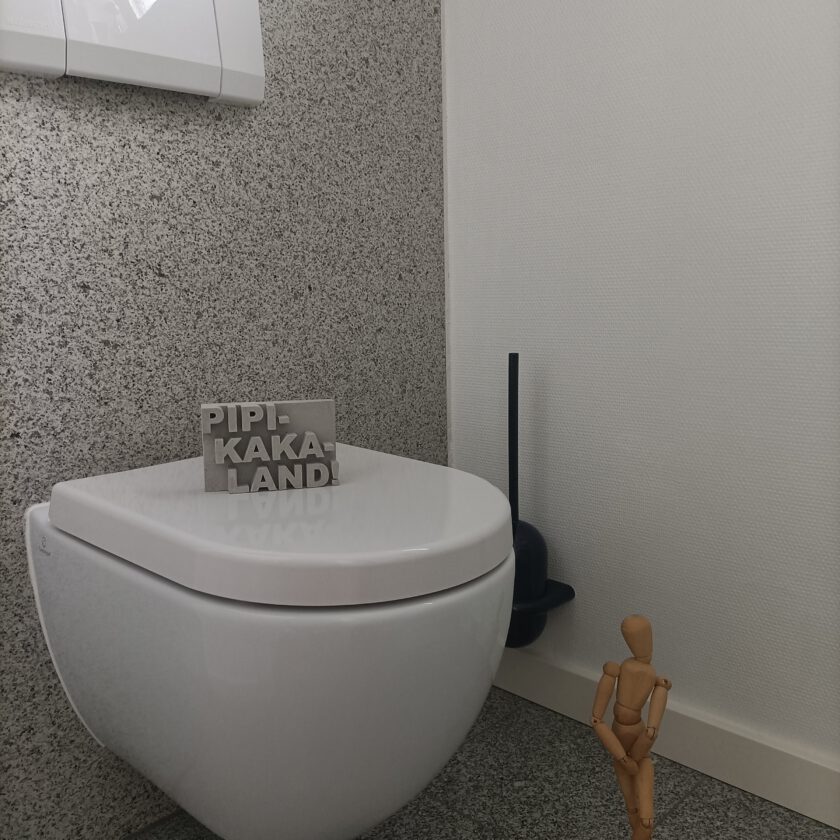 Beton Schild mit Spruch